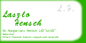 laszlo hensch business card